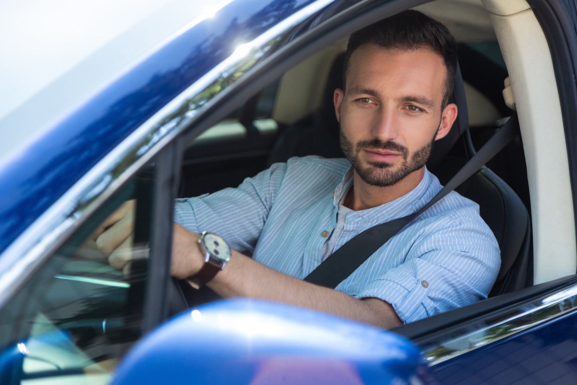 A customer behind the wheel on a BuyMetroCanada test drive